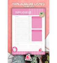 Yapılacaklar Listesi Planlayıcı  To Do List Planner, Günlük Hedef, Aylık Defter  A5 50Syf 
