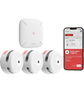 Akıllı Duman Dedektörü, SBS50 Baz İstasyonu ile, Wi-Fi Duman Alarmı, X-Sense Ev Güvenlik Uygulaması ile Uyumlu, Kablosuz Bağlantılı Mini Yangın Alarmı, Model FS31