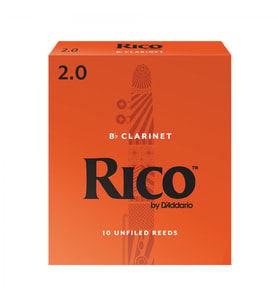 D'Addario RCA1020 Rico Orange Box Sib (Bb) Klarnet Kamışı No: 2.0 (Başlangıç/Eğitim) - 10'lu Paket  Klasik Turuncu Kutu, Caz ve Eğitim İçin İdeal Esneklik