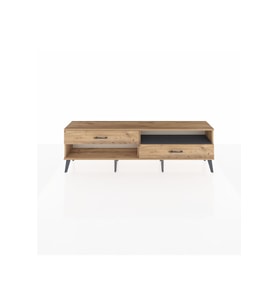 Arges TV Ünitesi Tek Raflı 2 Çekmeceli  176x30x51 Çam-Antrasit/Çam