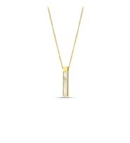 Forentina Gold Çelik Bayan Bar Kolye PS3656