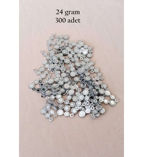 Oya Abiye Bileklik Kolye Pleksi Metalik Plastik Pul Gümüş Renk 24 gram 300 adet - BNC560