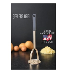 Patates Ezici 3 mm Kalınlık 304 Paslanmaz Çelik Havuç Muz Avokado Ezici