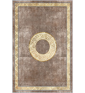 Eliana Home Baskılı, Yıkanabilir Kaymaz Taban Salon Halısı LNA0324-SD1190 100x150 cm (Kahverengi)