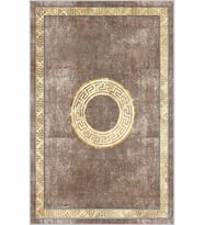 Eliana Home Baskılı, Yıkanabilir Kaymaz Taban Salon Halısı LNA0324-SD1190 100x150 cm (Kahverengi)