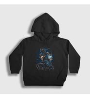 Presmono Unisex Çocuk Siyah Sub Zero V4 Mortal Kombat Kapüşonlu Sweatshirt 147992tt