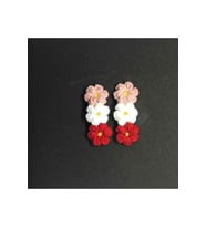 Üç Çiçek Şık Tasarım Amigurumi 2 Li Toka Seti KIRMIZI Tek Ebat (Çok Renkli)