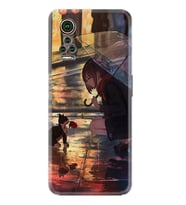 General Mobile GM 21 Pro GM 22 Pro Plus Kılıf Desemli Silikon Kız ve Kedi 1762