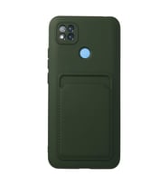 Xiaomi Redmi 9c Kılıf Kelvin Kartvizitli Silikon - Koyu Yeşil