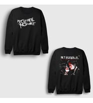 Presmono Unisex Siyah Revenge V2 My Chemical Romance Sırt Baskılı Sweatshirt 517697tt