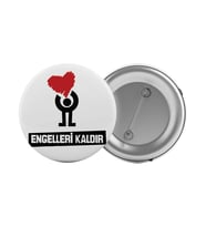Engelleri Kaldır Engelli Haftası Çanta Rozeti 20 Adet En Büyük Boy 5.8cm İğneli Broş