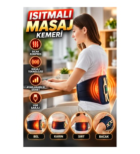 Isıtmalı Masaj Kemeri – Bel, Karın, Sırt ve Bacak Kullanımına Uygun