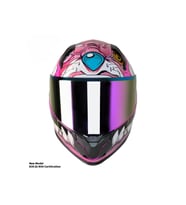 Motosiklet Kadın Kaskı 22.R06 Sertifikalı Güneş Vizörlü Fiber Kask Full Face Motor Kask Horus Lady