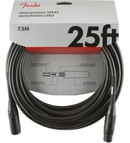 FENDER 0990820015 Professional 7 Metre Mikrofon Kablosu Siyah Renk, XLR-XLR Konnektör, Düşük Gürültülü Şeffaf Ses İletimi