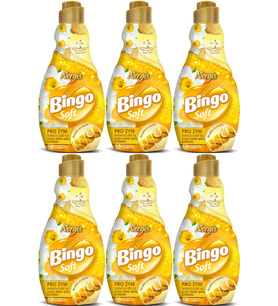Bingo Soft Çamaşır Yumuşatıcı Konsantre 1440ML Nergis (6 Lı Set)