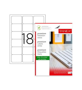 Tanex Laser Etiket Kod 2018 63.5mm x 46.6mm