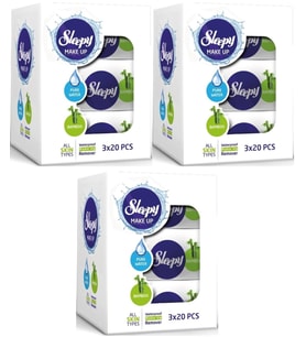 Sleepy Yüz Temizleme Havlusu Bamboo Make Up 180 Yaprak (9PK*20)