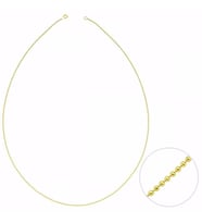 60 Cm Altın Top  Zincir (Çok Renkli)