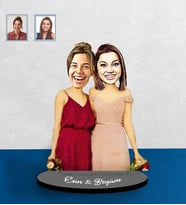 Kişiye Özel Bride To Be Bekarlığa Veda Karikatürlü Ahşap Biblo Mod4-Eco