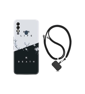 Spark 8T Kılıf Resimli Boyun Askılı İpli Desenli Silikon Life and Death 1339 Uyumlu