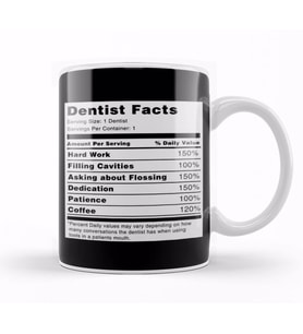 Dentist Facts Kupa Bardak Porselen