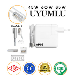 Apple ile Uyumlu Şarj Aleti Macbook A1222 Adaptör (Çok Renkli)