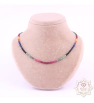 Doğal Taş Kolye-Yakut, Safir, Zümrüt M134
