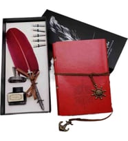 Divit Hokka Hat Sanatı Seti - Eskitme Sayfa ve Deri Kapaklı Defter, Kaligrafi & Osmanlı Tarzı Yazı Takımı, Özel Hediye Konsept Premium Seri