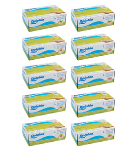 Dolphin Tek Kullanımlık Lateks Beyaz Pudralı Large Muayne Eldiveni - 10 Adet 100'lü Paket / Koli