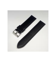 24mm Siyah Düz Deri Saat Kayışı Kordonu 24x24