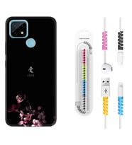 Realme C11 C21 C21Y C25Y C11 2021 Kılıf Kablo Koruma Spiral Silikon Love 1629
