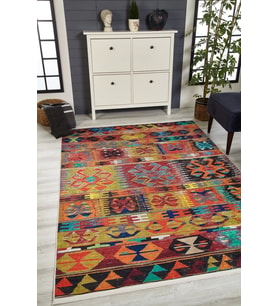 Dijital Kaymaz Yıkanabilir Geometrik Salon Halısı Mutfak Halısı Koridor Halısı Yolluk HLN1959
