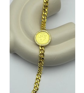 22K Altın Kaplama Çeyreklik Bileklik - 25-22k88 (Gold)