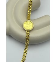 22K Altın Kaplama Çeyreklik Bileklik - 25-22k88 (Gold)
