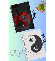 Yin yang defter seti 2 adet A4 boyutu 21*30 çizgili + kareli 60 syf