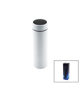 BEYAZ LED DERECE GÖSTERGELİ   304-ÇELİK  TERMOS  500ML  FİLTRELİ 12 SAAT SICAK - SOĞUK TUTMA
