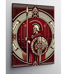 Kanvas Tablo Sanat Stilinde Spartalı Asker