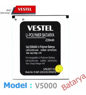 Vestel E2 Batarya Vestel Venüs E2 Vestel Venüs V5000 Uyumlu Batarya