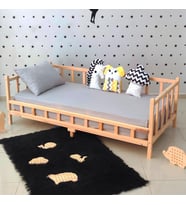 Premium Montessori Yatak Doğal Çam Çocuk Ahşap Karyola 60X120 (Karışık)