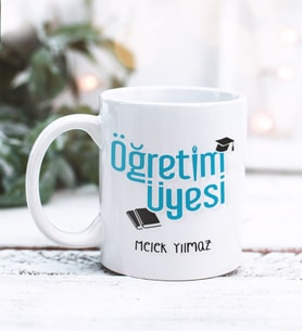 Öğretim Üyesi Tasarımlı Kişiye Özel Kupa Bardak (Beyaz)