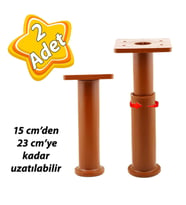 2 Adet Modül Ayarlanabilir Destek Ayağı 15 X 23 Cm Kahverengi Ayak Mobilya Kanepe Baza Koltuk Ünite Ayakları