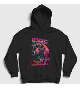 Presmono Unisex Siyah Watch Film Geleceğe Dönüş Back To The Future Kapüşonlu Sweatshirt 243710tt