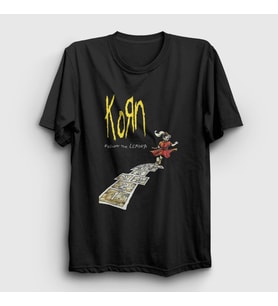 Presmono Unisex Siyah Follow The Leader Metal Korn T-Shirt 508658tt