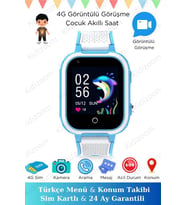 K530 Sim Kartlı Akıllı Çocuk Saati 4G Görüntülü Konuşmalı Konum Takipli Kamera A (Mavi)