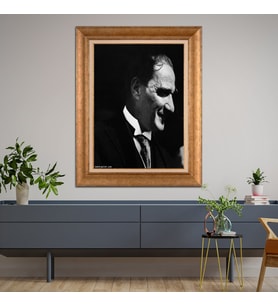 Altın Varaklı Paspartulu Çerçeveli Tablo hb1148
