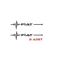Fiat Nabız Sticker Siyah 30*8 Cm