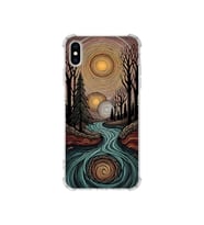 PrintiFy Apple iPhone Xsmax ile Uyumlu Simya Serisi Girdaplar Tasarımlı Uv Baskılı Köşe Korumalı Antişok Kılıf