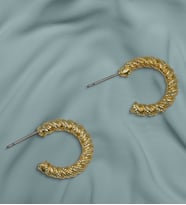BK Gift Vintage Gold İnce Sarmal Küpe