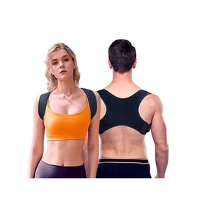 Unisex Siyah Ortopedik Dik Duruş Korsesi