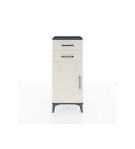 Arges Komodin Tek Raflı 2 Çekmeceli Tek Kapaklı 44x30x106 Antrasit-Aytaşı